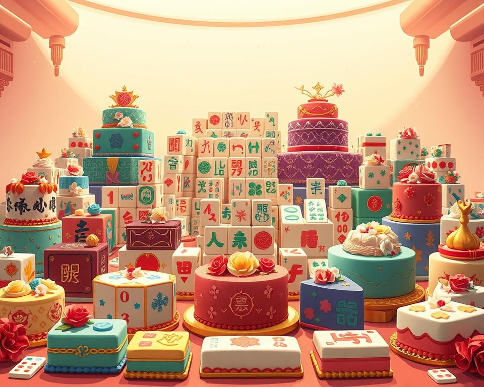 Mahjong Table cake
