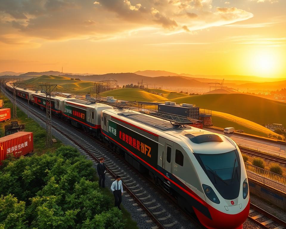 China to Europe freight train