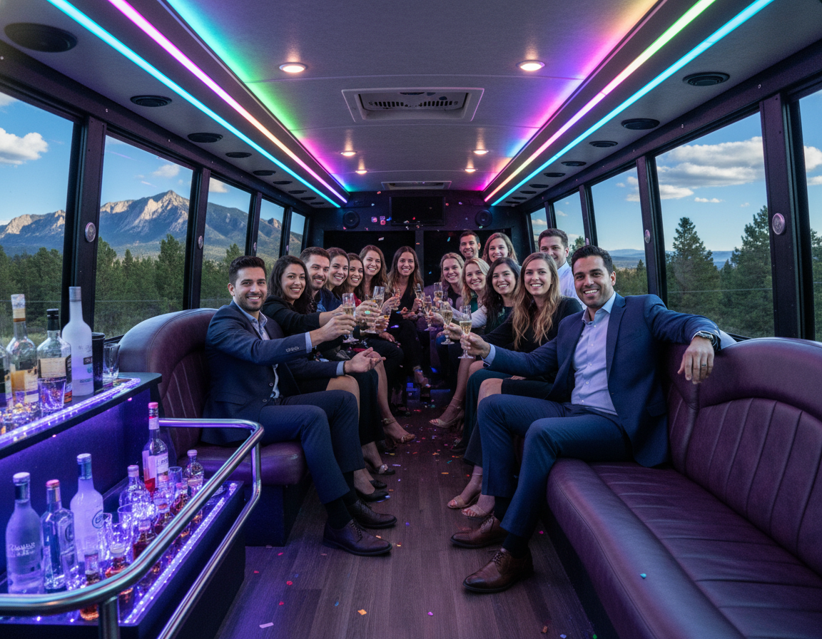 Estes Park party bus and bus charter